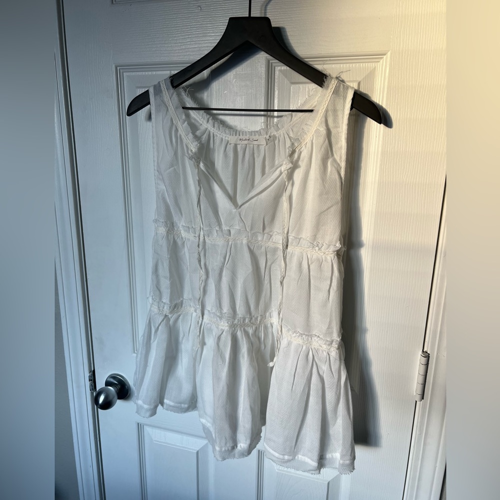 Flowy White Tank